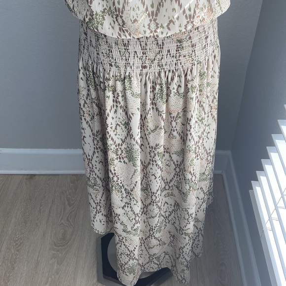 Ramy Brook Midi Dress With Flutter Sleeves And Smocked Waist - Picture 9 of 12